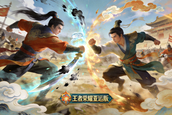 王者荣耀亚运版游戏画面 - 中国风英雄对战特写