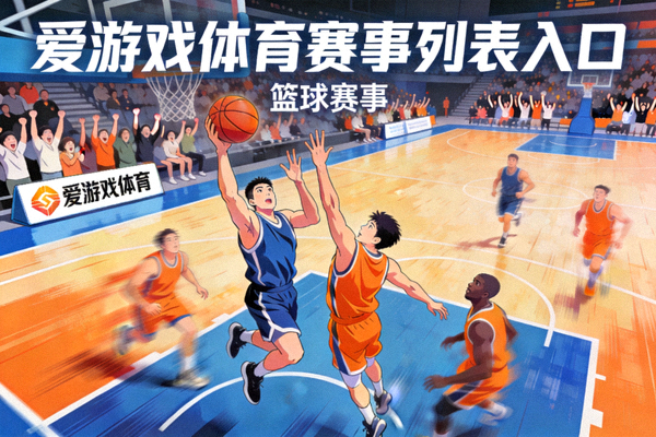 爱游戏体育赛事列表入口配图，展示篮球赛场竞技画面