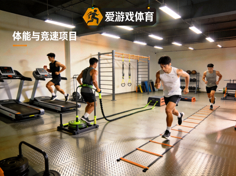 爱游戏体育体能与竞速项目展示图 - 运动员在室内场馆进行专项训练