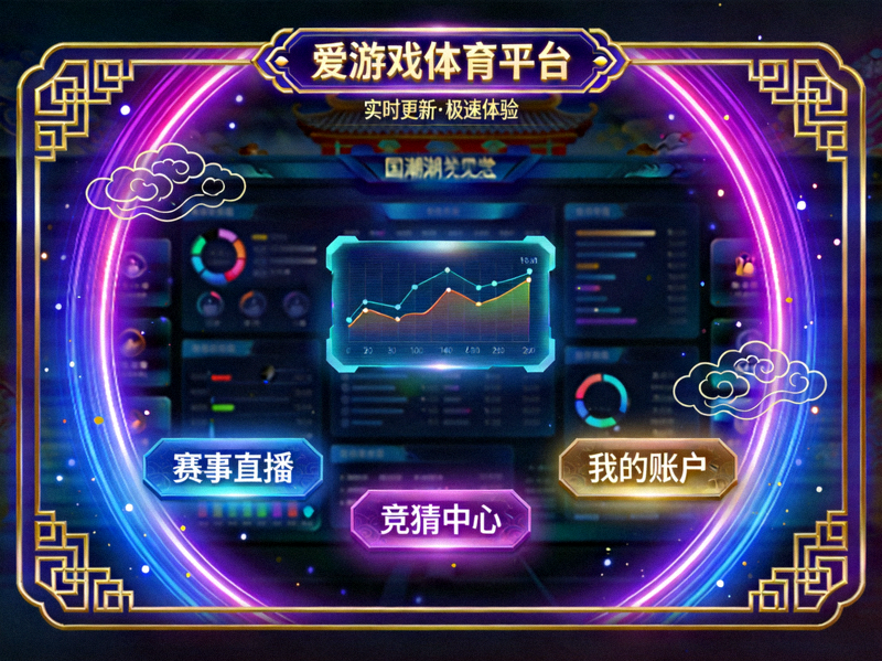 爱游戏体育平台赛博国潮视觉风格下的游戏界面与霓虹灯光效果展示