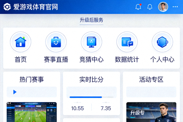 爱游戏体育官网官方平台服务入口升级后的服务导航界面示意图